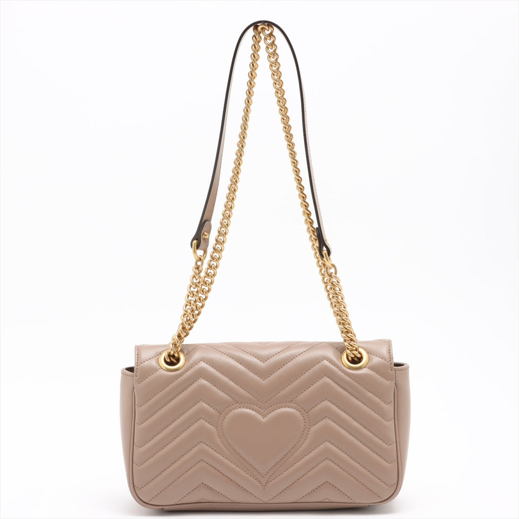 Gucci Beige GG Marmont Matelasse Shoulder Bag [Clearance Sale]