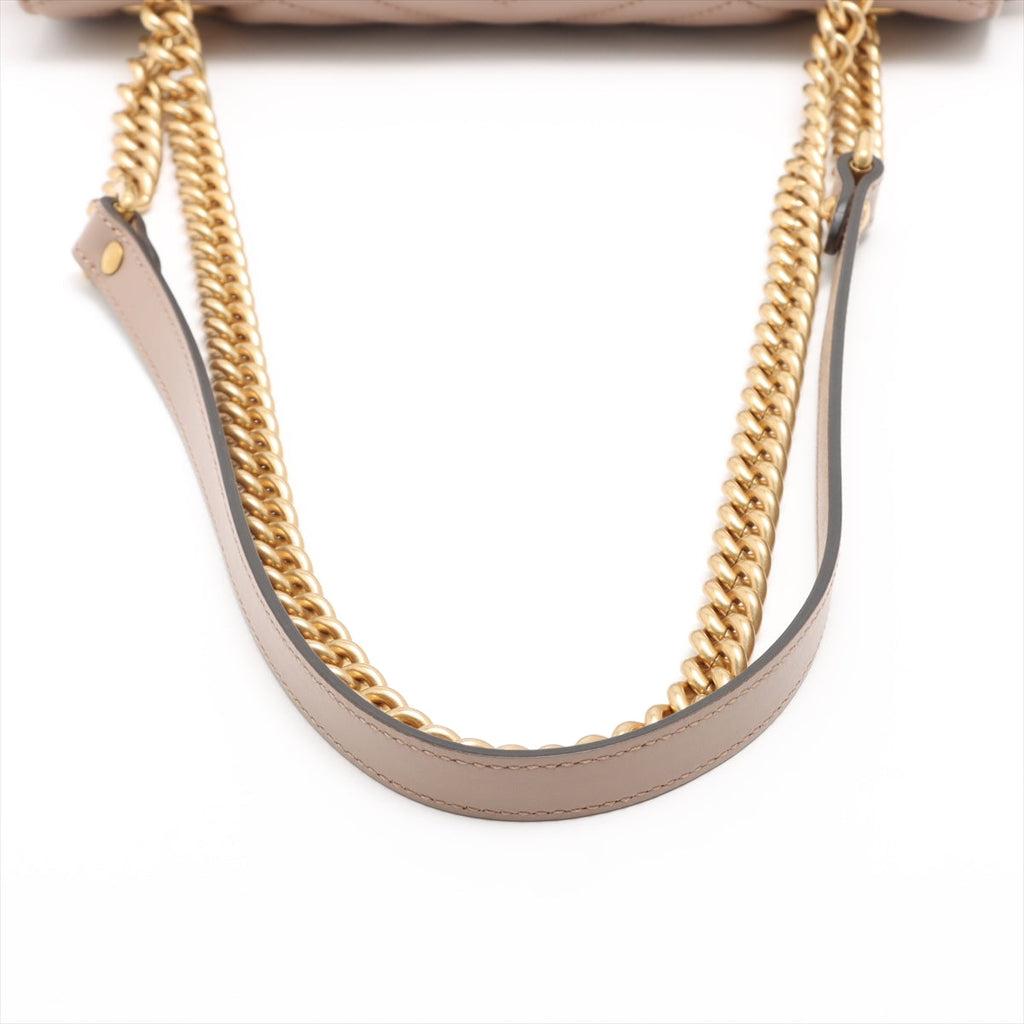 Gucci Beige GG Marmont Matelasse Shoulder Bag [Clearance Sale]
