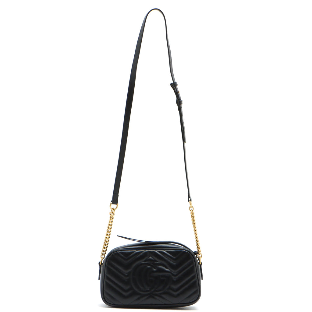 Gucci Black GG Marmont Matelasse Small Shoulder Bag - 2 [Clearance Sale]
