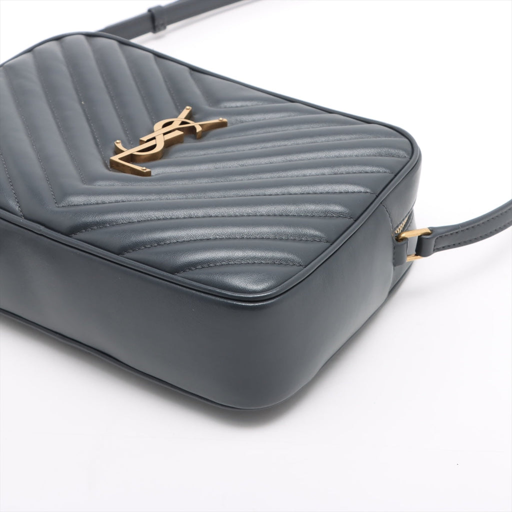 Saint Laurent Grey Quilted Leather Lou Camera Bag [Clearance Sale]