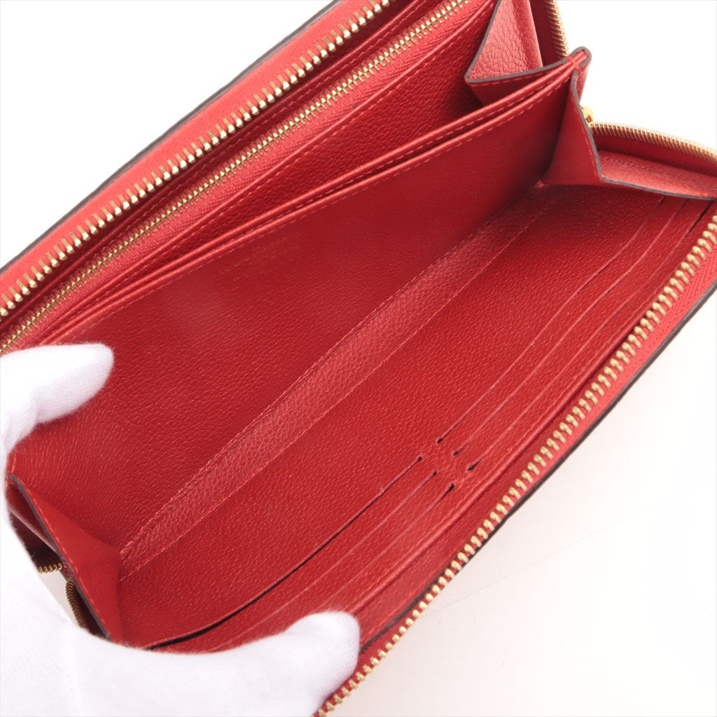 Louis Vuitton Red Empreinte Leather Zippy Wallet [Clearance Sale]