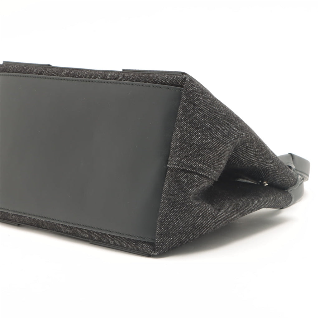 Balenciaga Black Denim Navy Small Cabas [Clearance Sale]