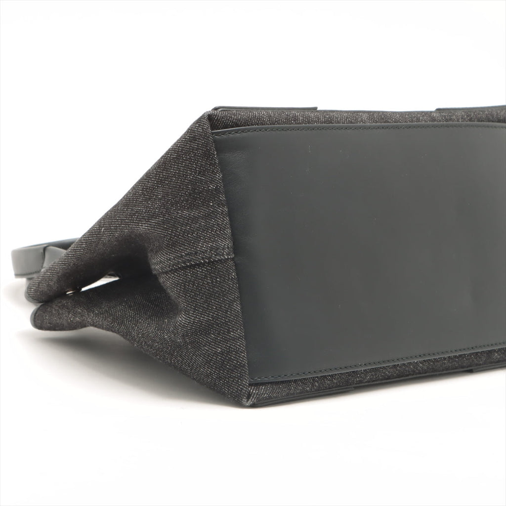 Balenciaga Black Denim Navy Small Cabas [Clearance Sale]