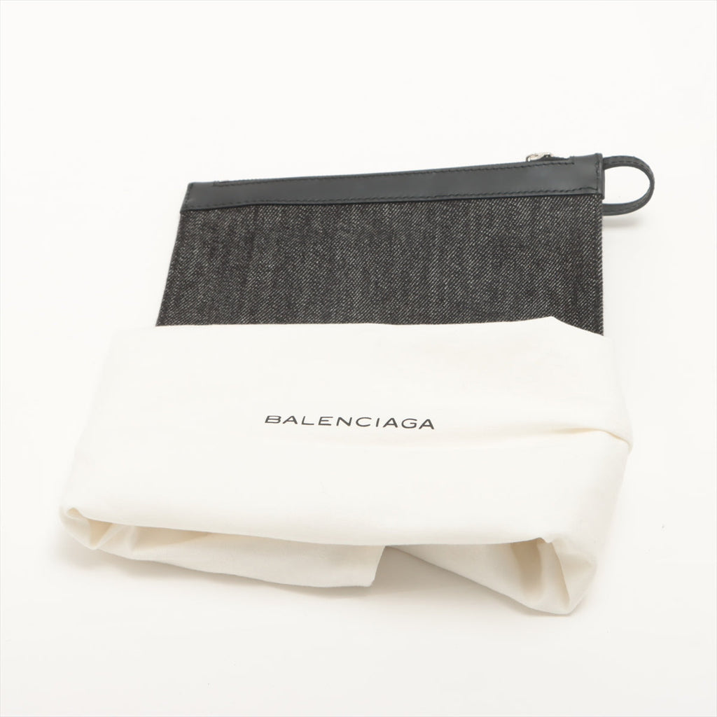 Balenciaga Black Denim Navy Small Cabas [Clearance Sale]