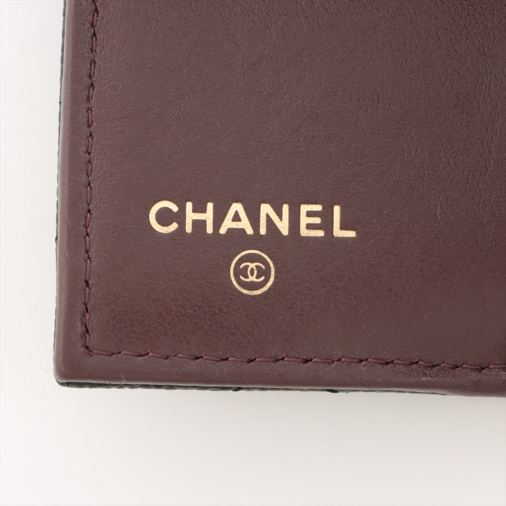 Chanel Caviarskin Compact Wallet Black