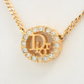 Christian Dior Logo Rhinestone Necklace Costume Jewellery