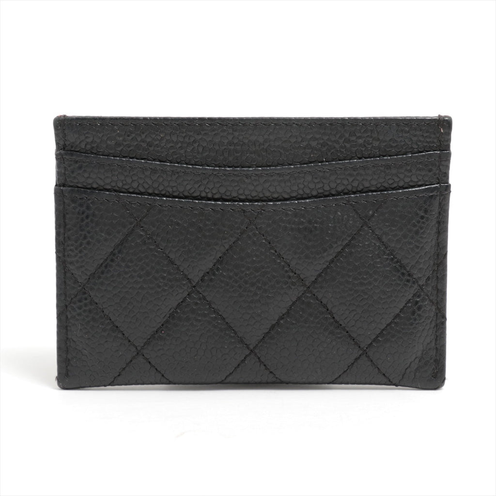 Chanel CC Logo Black Caviar Card Case