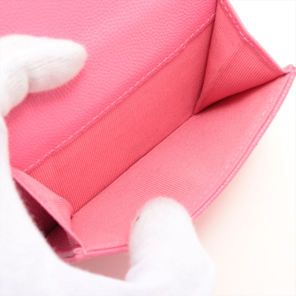Chanel Pink Caviar Compact Wallet