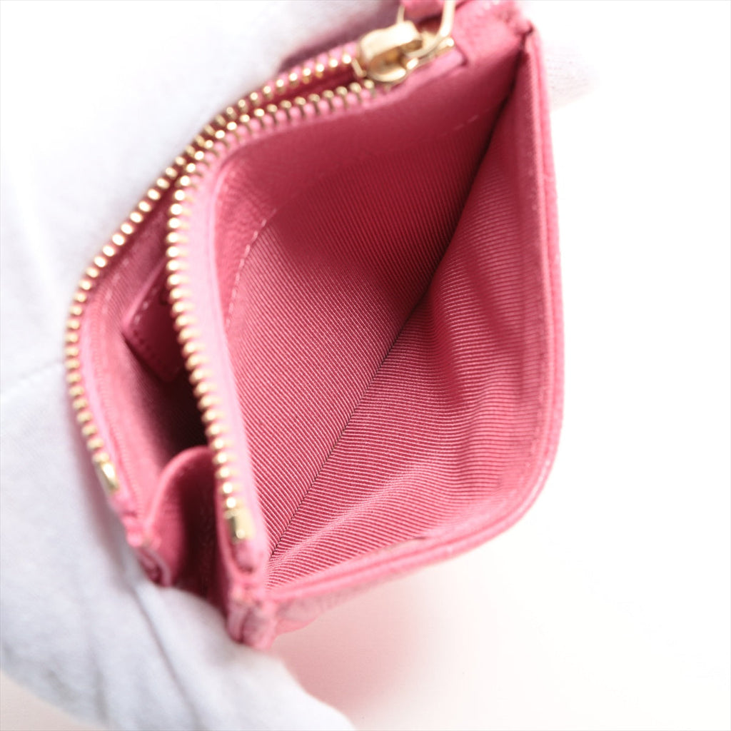 Chanel Pink Caviar Card Holder