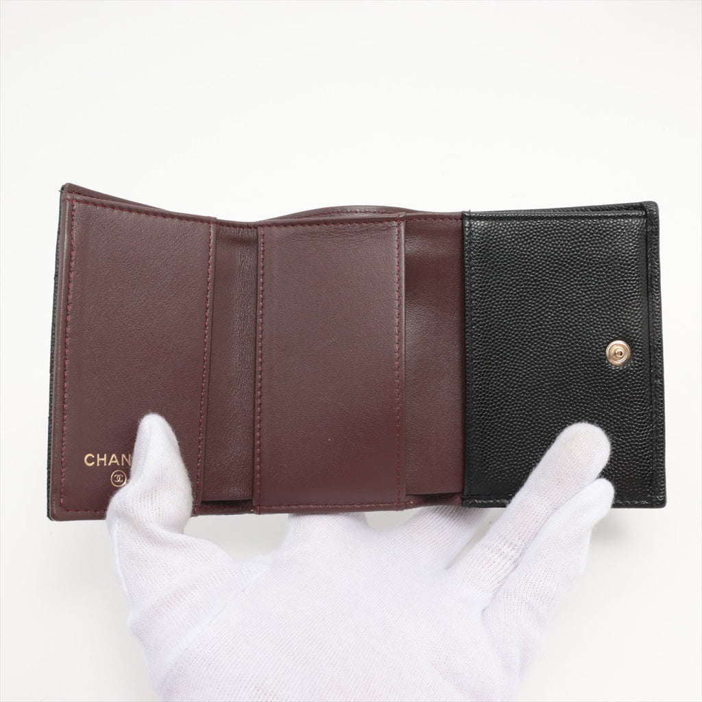 Chanel Caviar Black Fold Wallet