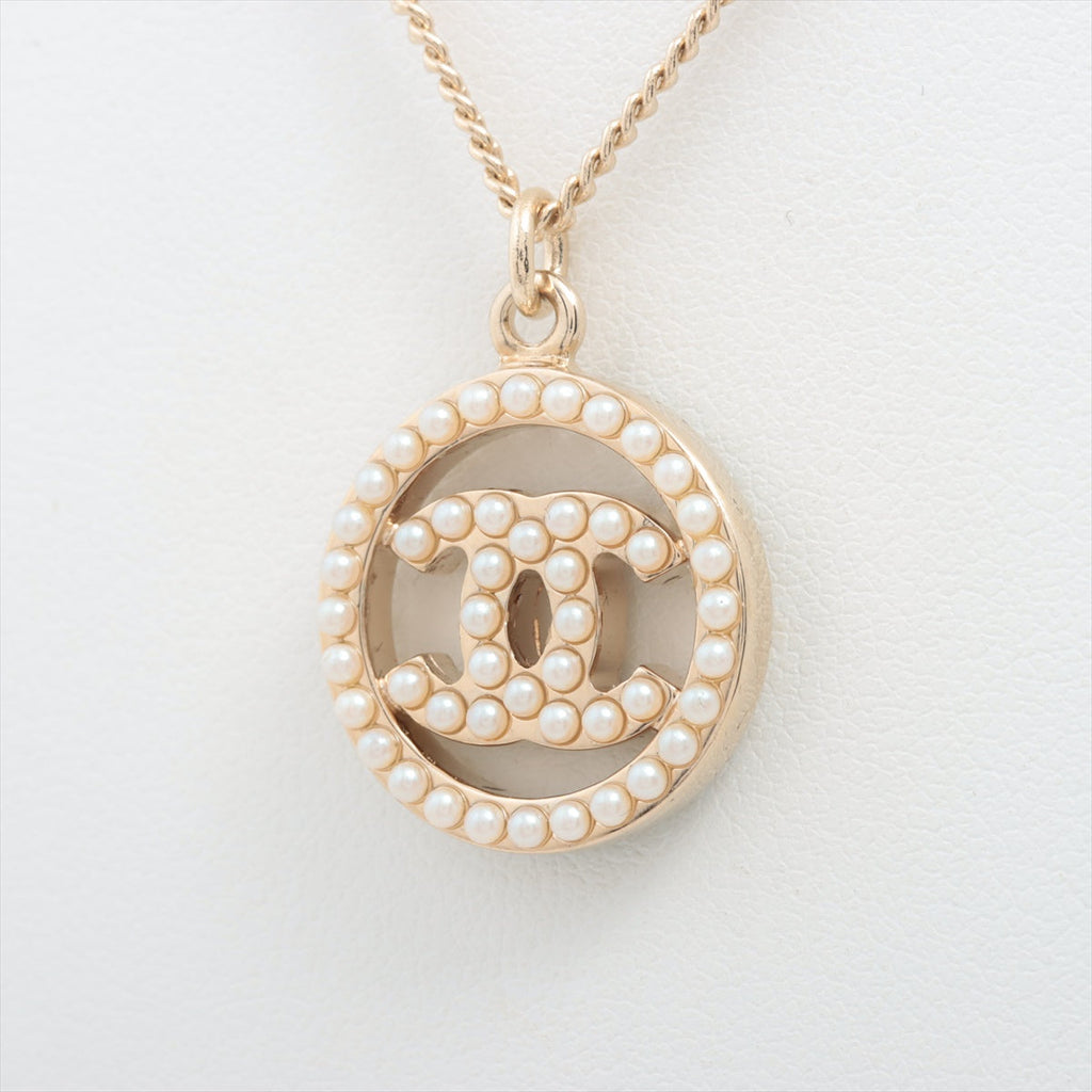 Chanel Coco Logo Pearl Necklace Costume Jewellery