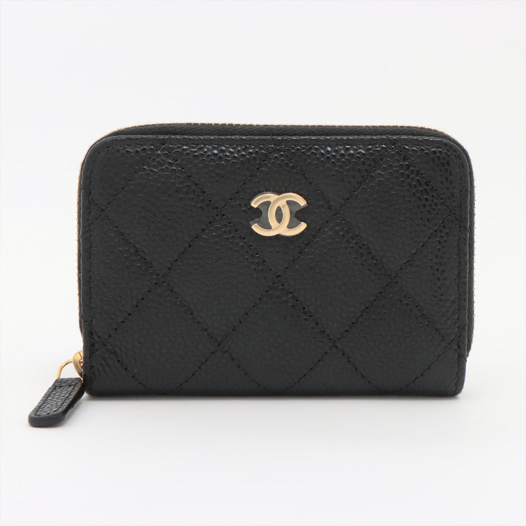 Chanel Black Caviar Leather Classic Zipped Coin Purse [Clearance Sale]