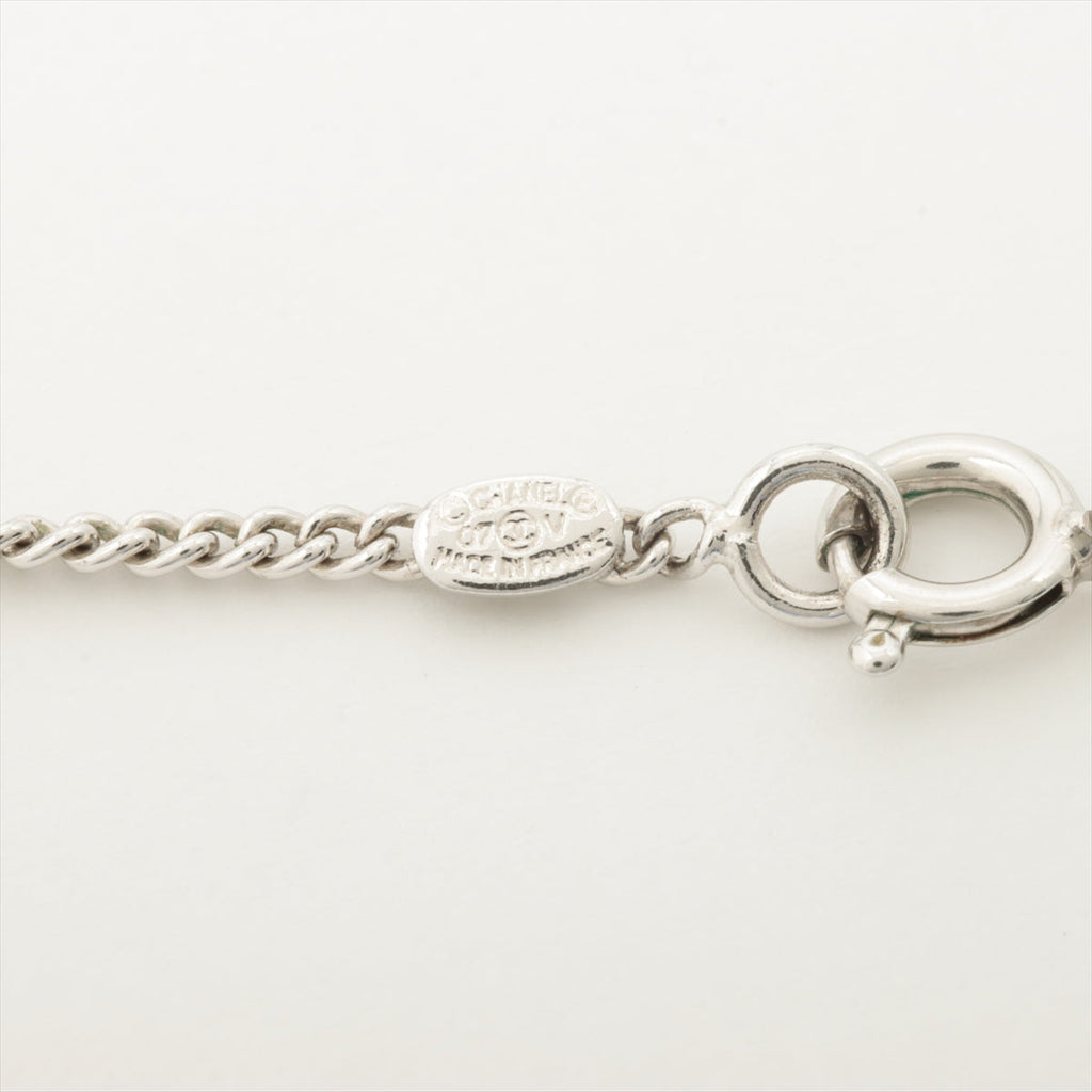 Chanel CC Silver Rhinestone Necklace (Costume Jewellery)