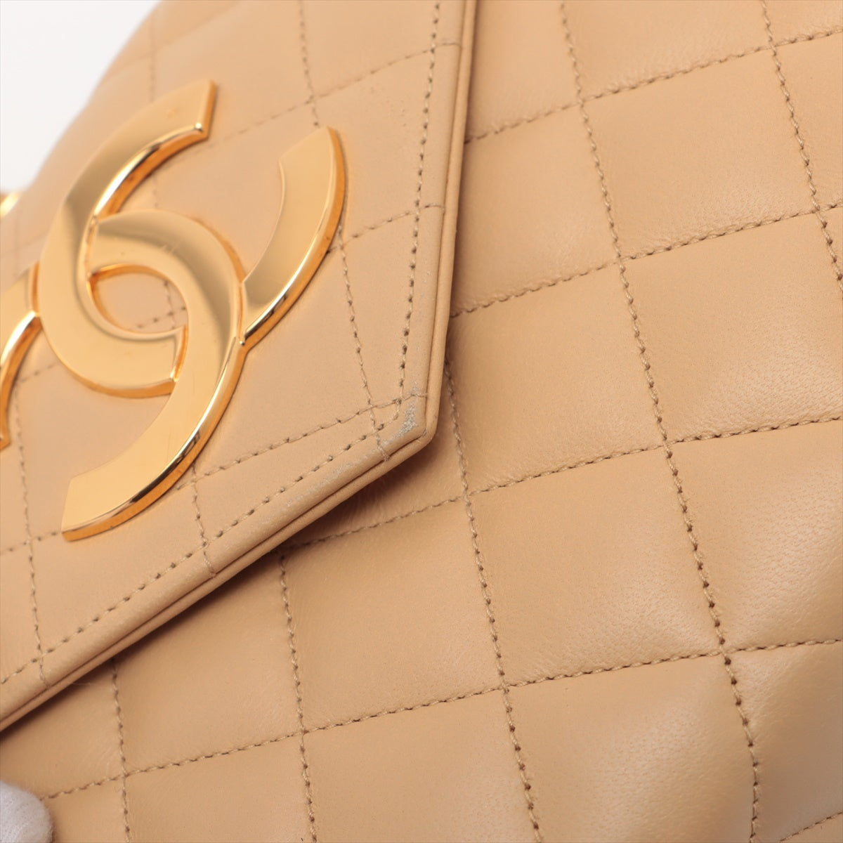 ITEM 17 - Chanel Vintage Mini CC Beige Single Flap Bag