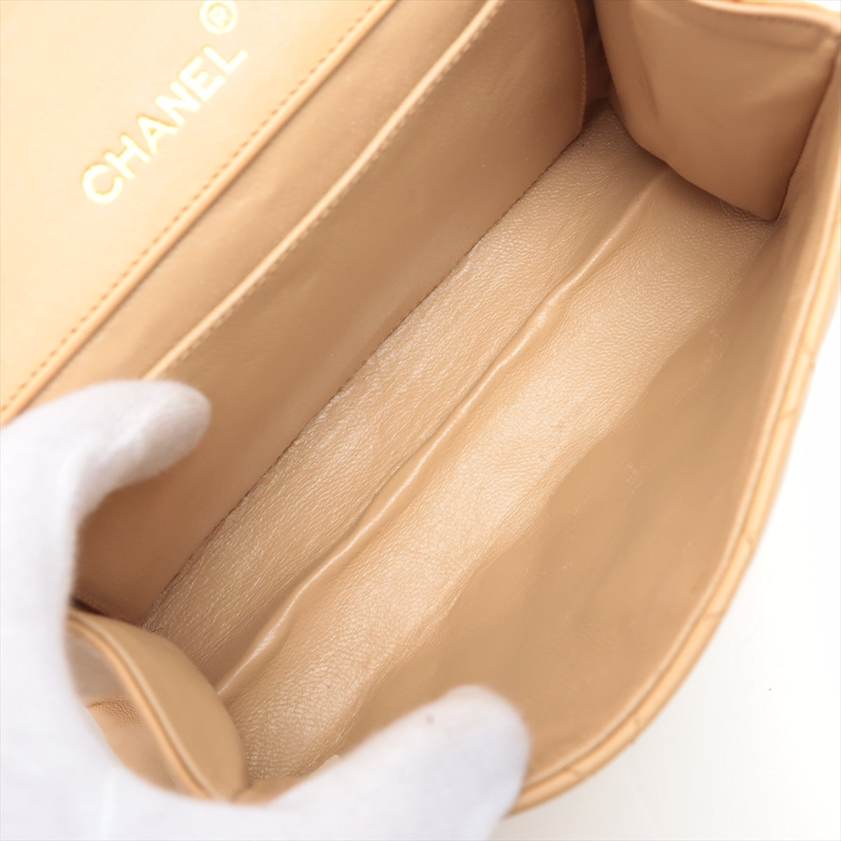 ITEM 17 - Chanel Vintage Mini CC Beige Single Flap Bag