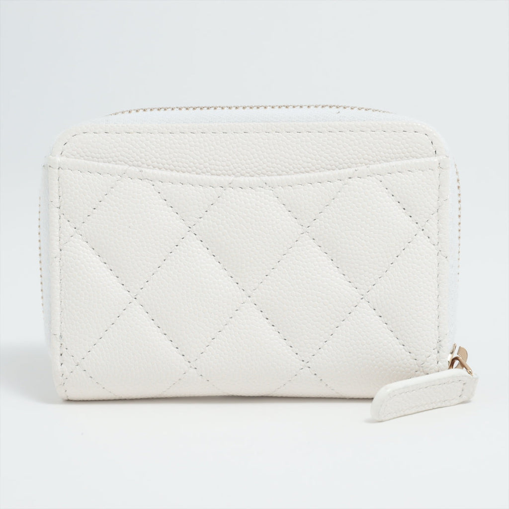Chanel Caviar Coin case White