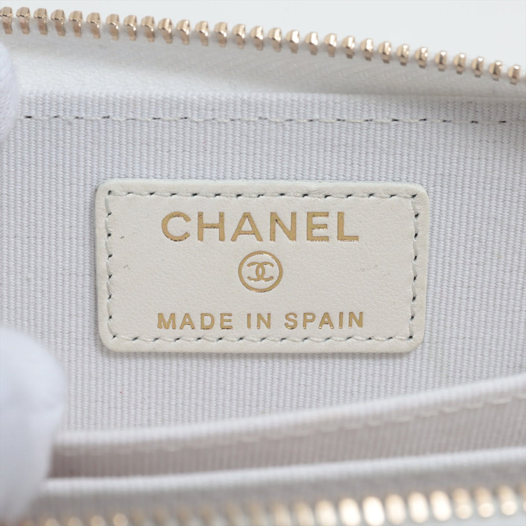 Chanel Caviar Coin case White