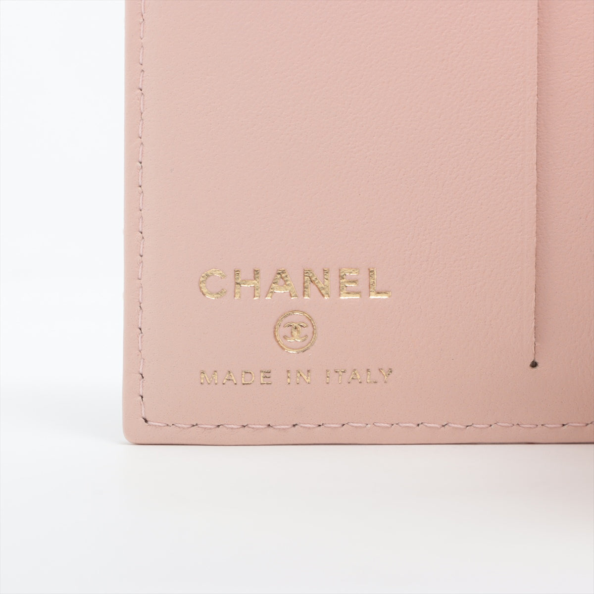 Chanel Vertical Fold Lambskin Pink Card Case
