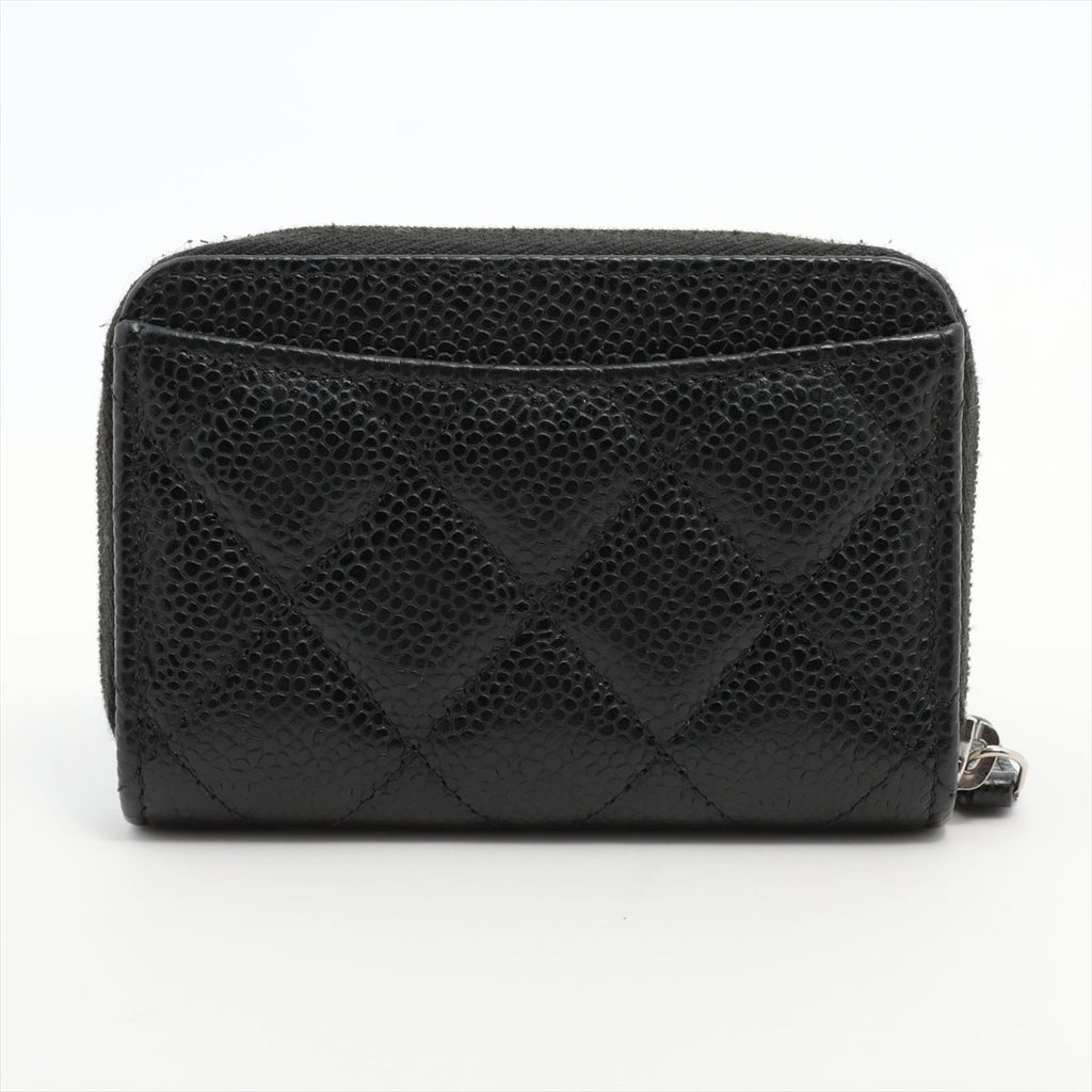 Chanel Zipper Caviar Black Card Holder - 31 series