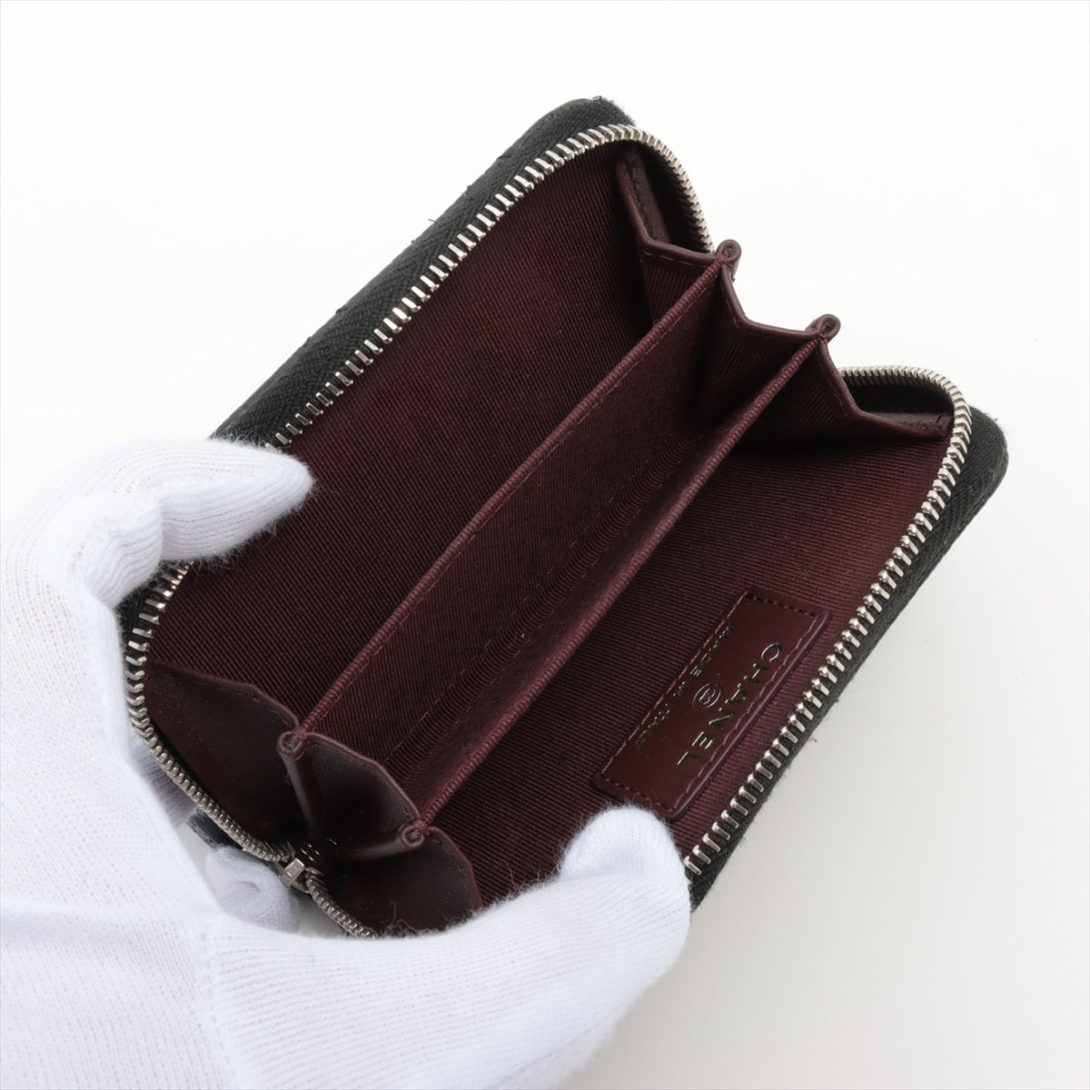 Chanel Zipper Caviar Black Card Holder - 31 series