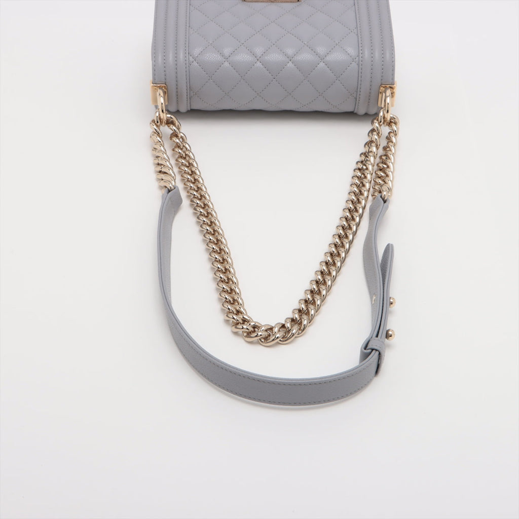 ITEM 30 - Chanel Small Caviar Boy Bag Grey