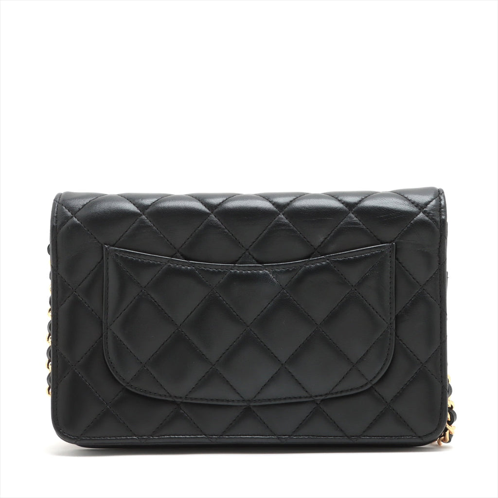 Chanel Lambskin Black Wallet On Chain WOC - 21 series
