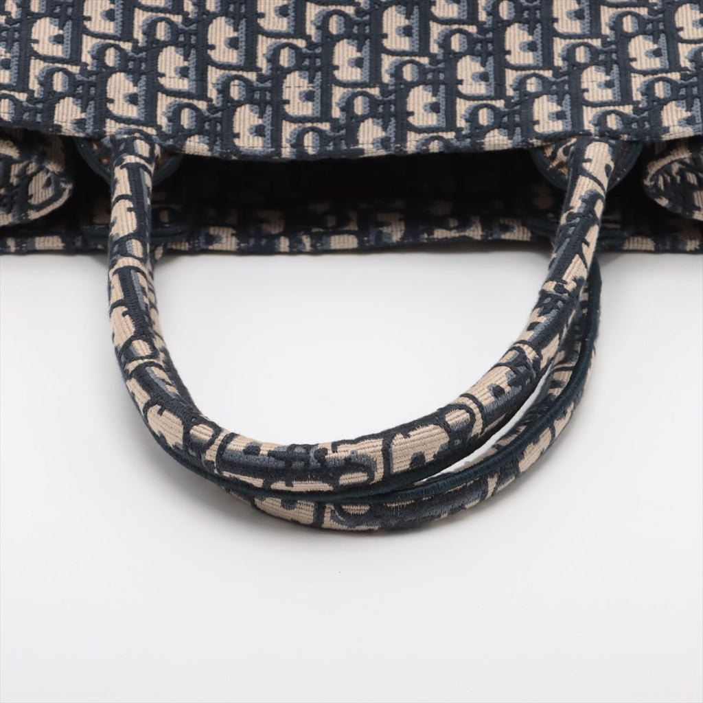 HOLD- BO Christian Dior Medium Oblique Navy Book Tote