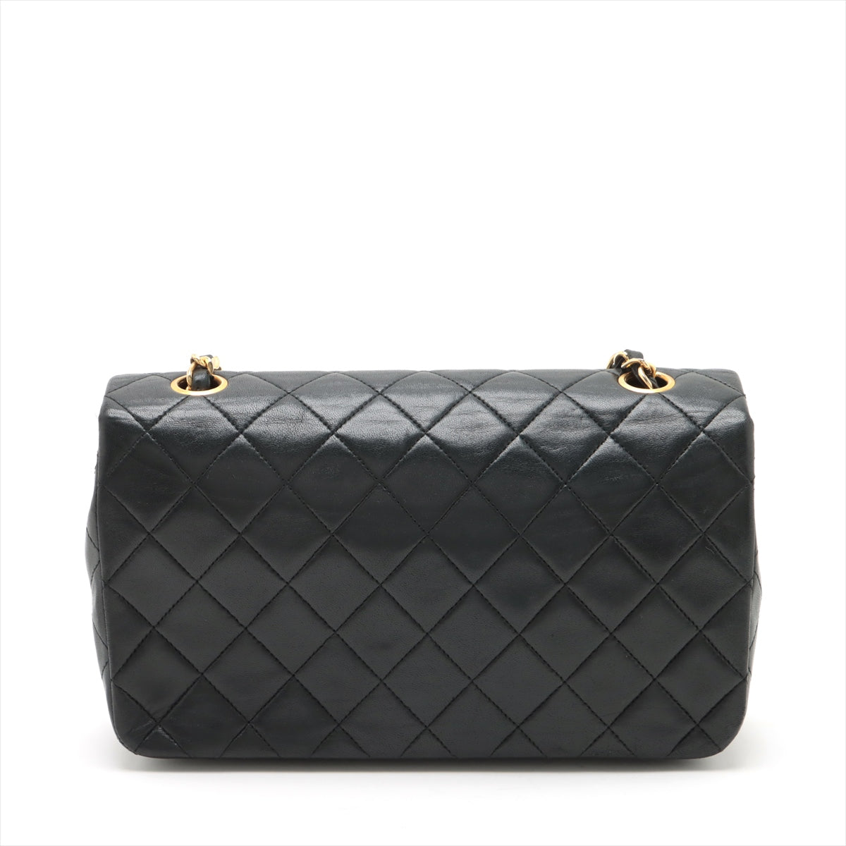 Chanel Vintage Flap Lambskin Crossbody Black