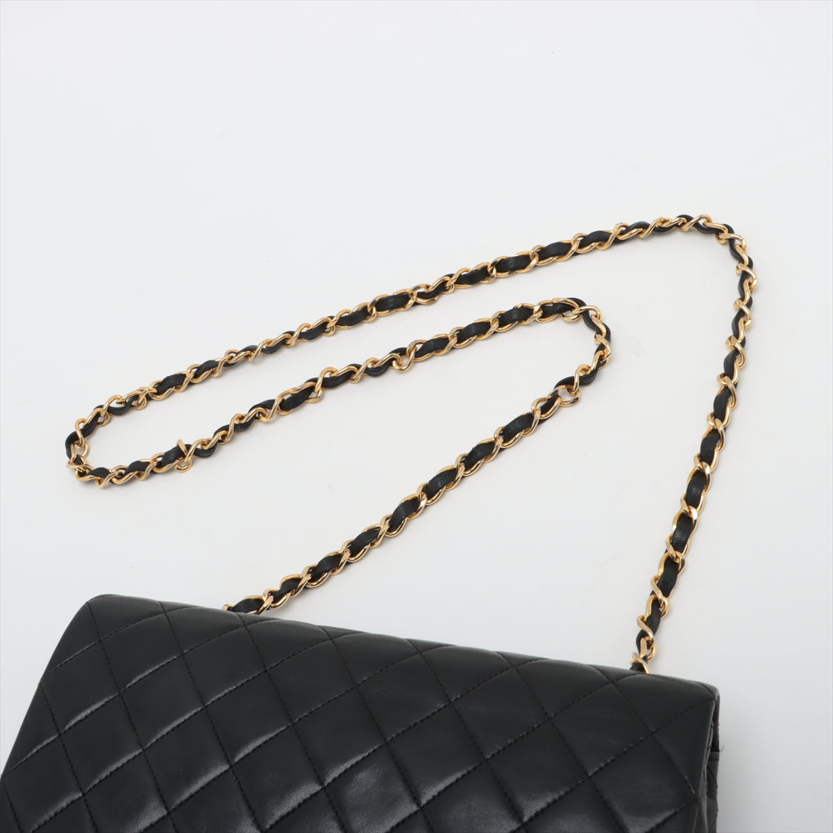 Chanel Vintage Flap Lambskin Crossbody Black