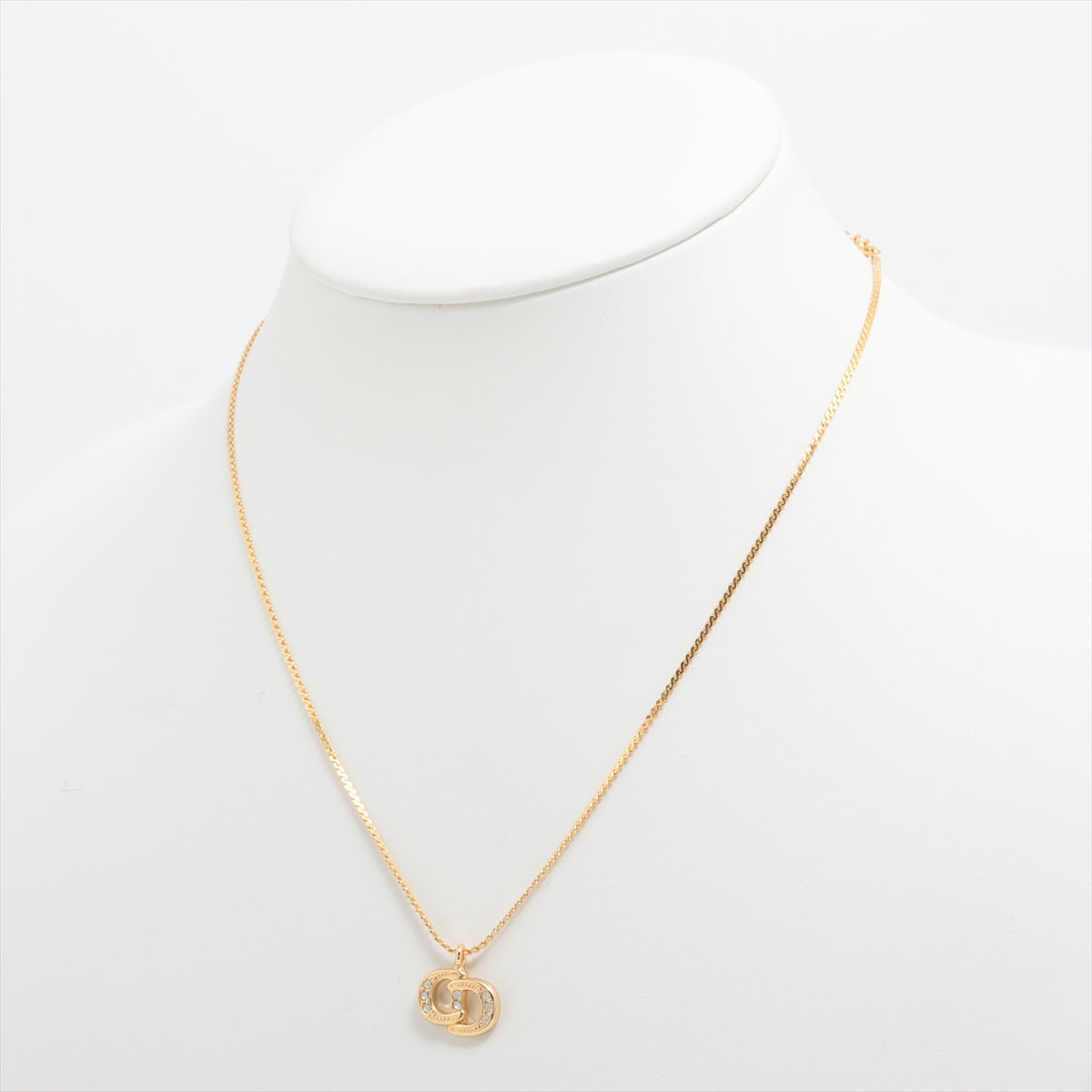 Christian Dior CD Logo Gold Necklace Costume Jewellery
