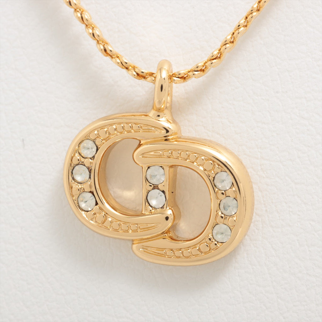 Christian Dior CD Logo Gold Necklace Costume Jewellery