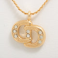 Christian Dior CD Logo Gold Necklace Costume Jewellery