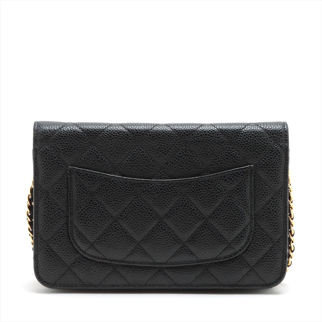 Chanel Wallet On Chain WOC Caviar Crossbody Bag Black - 22 series