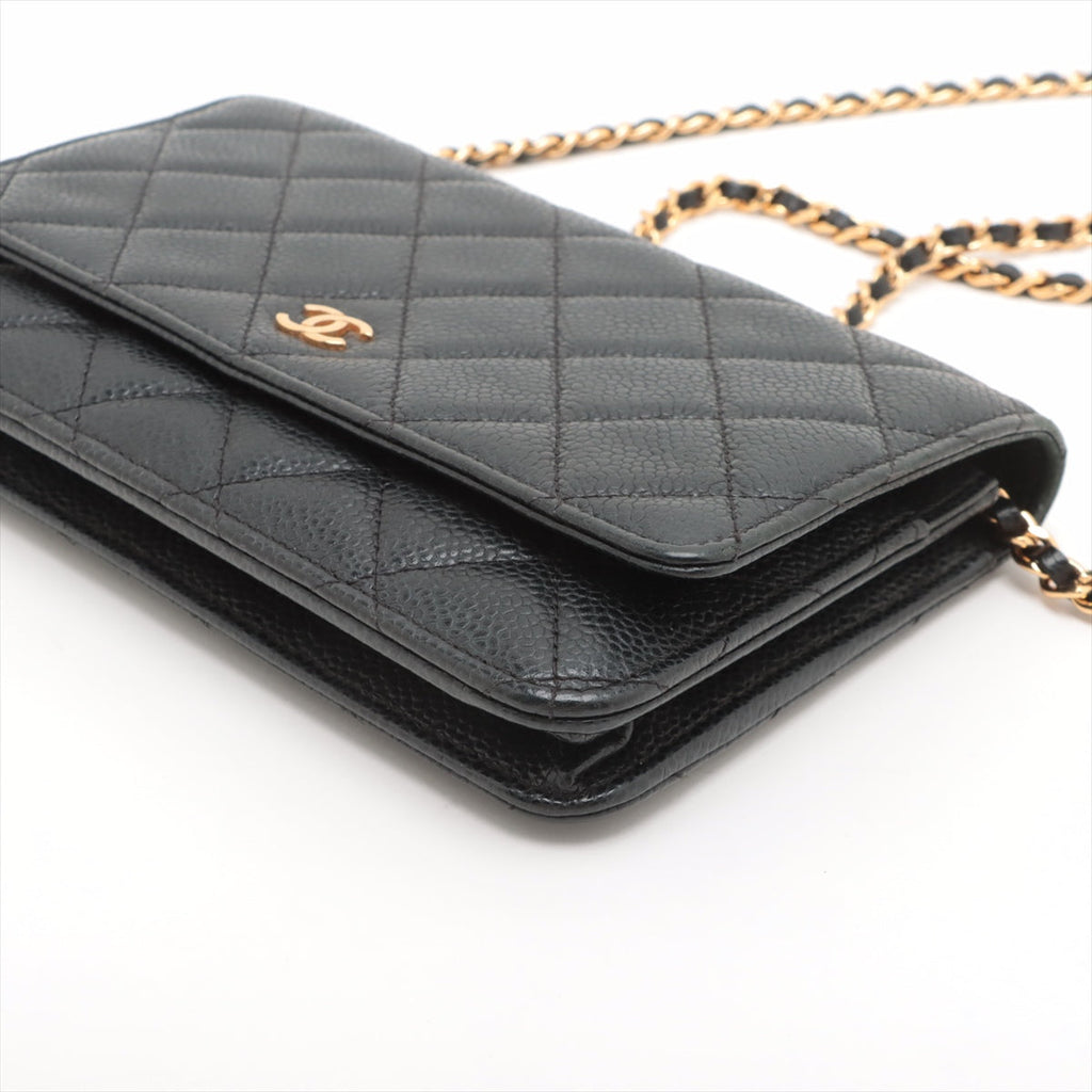Chanel Wallet On Chain WOC Caviar Crossbody Bag Black - 22 series