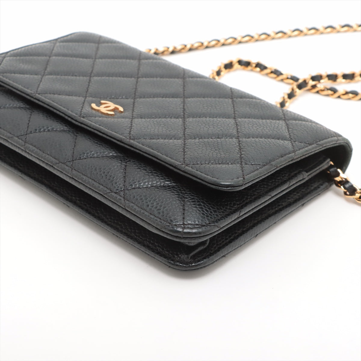 Chanel Wallet On Chain WOC Caviar Crossbody Bag Black - 22 series