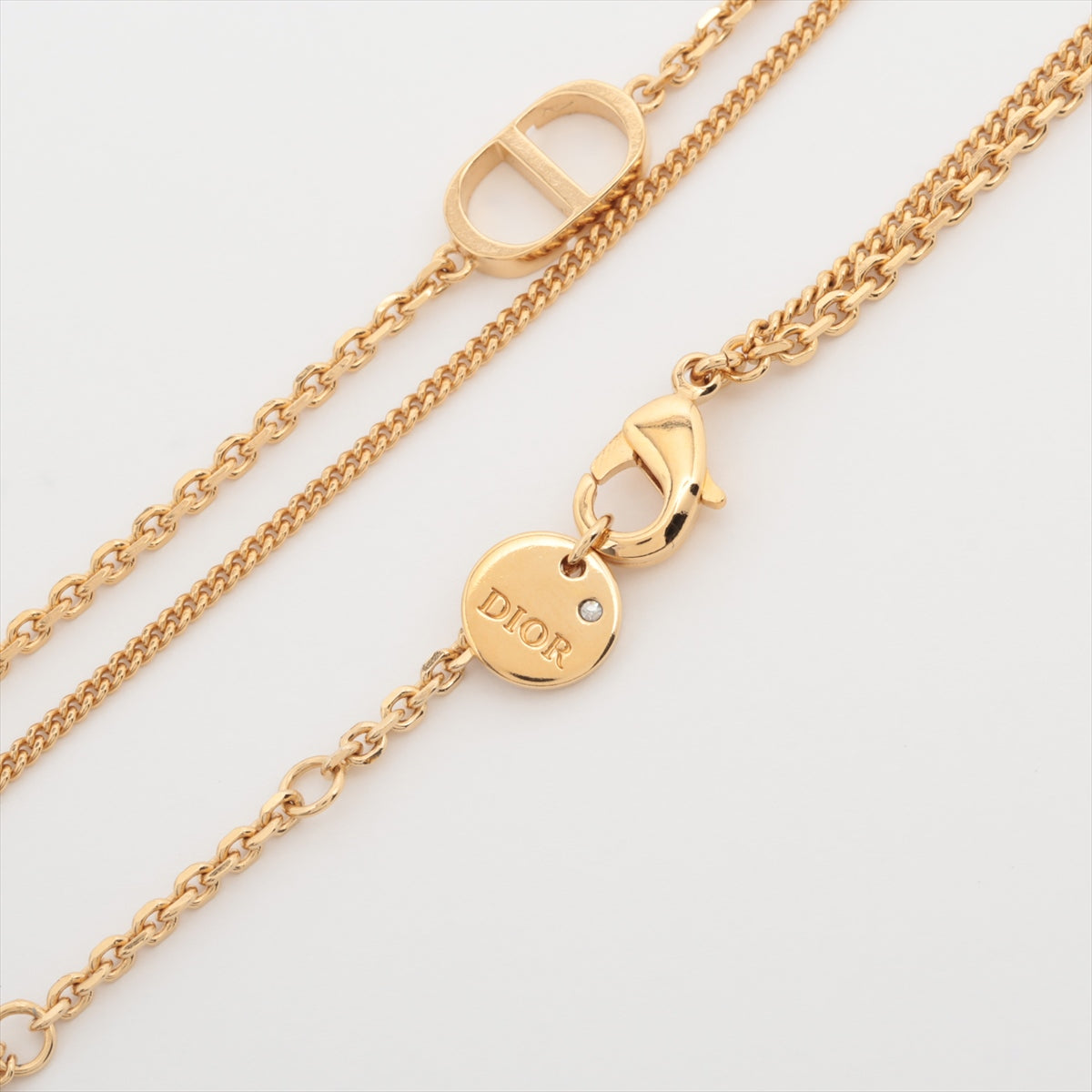 Christian Dior CD Star Rhinestone Gold Necklace Costume Jewellery