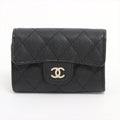 Chanel 5 Ring Caviar Black Key Case