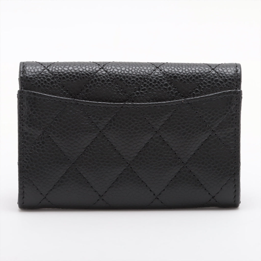 Chanel Flap Caviar Black Card Case