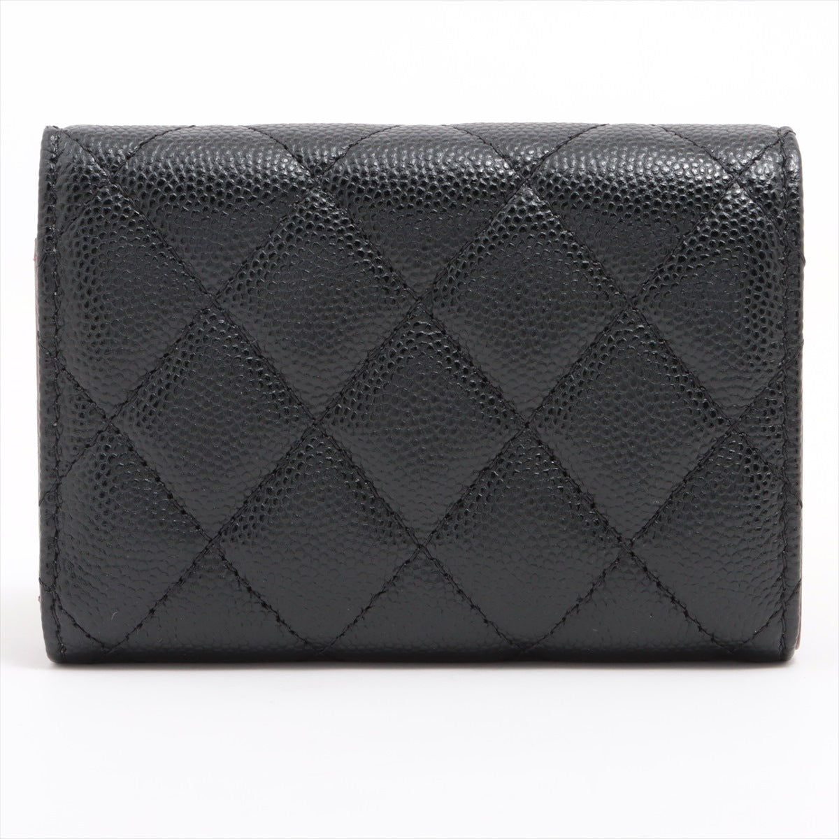 Black Classic Caviar TriFold Wallet (Goldtone Metal Hardware) (Rented Out)