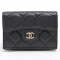 Black Classic Caviar TriFold Wallet (Goldtone Metal Hardware) (Rented Out)