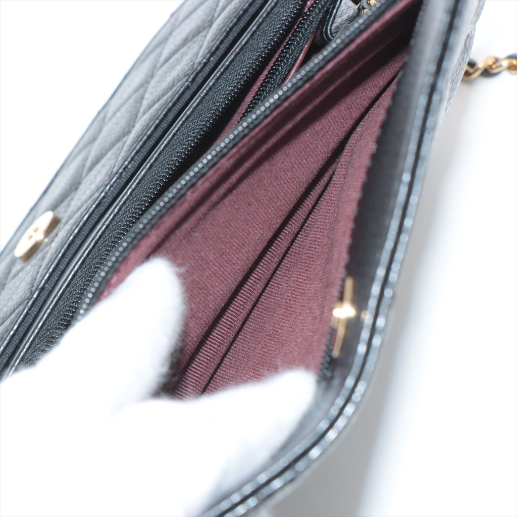 Chanel WOC Caviarskin Wallet On Chain Black (microchipped)