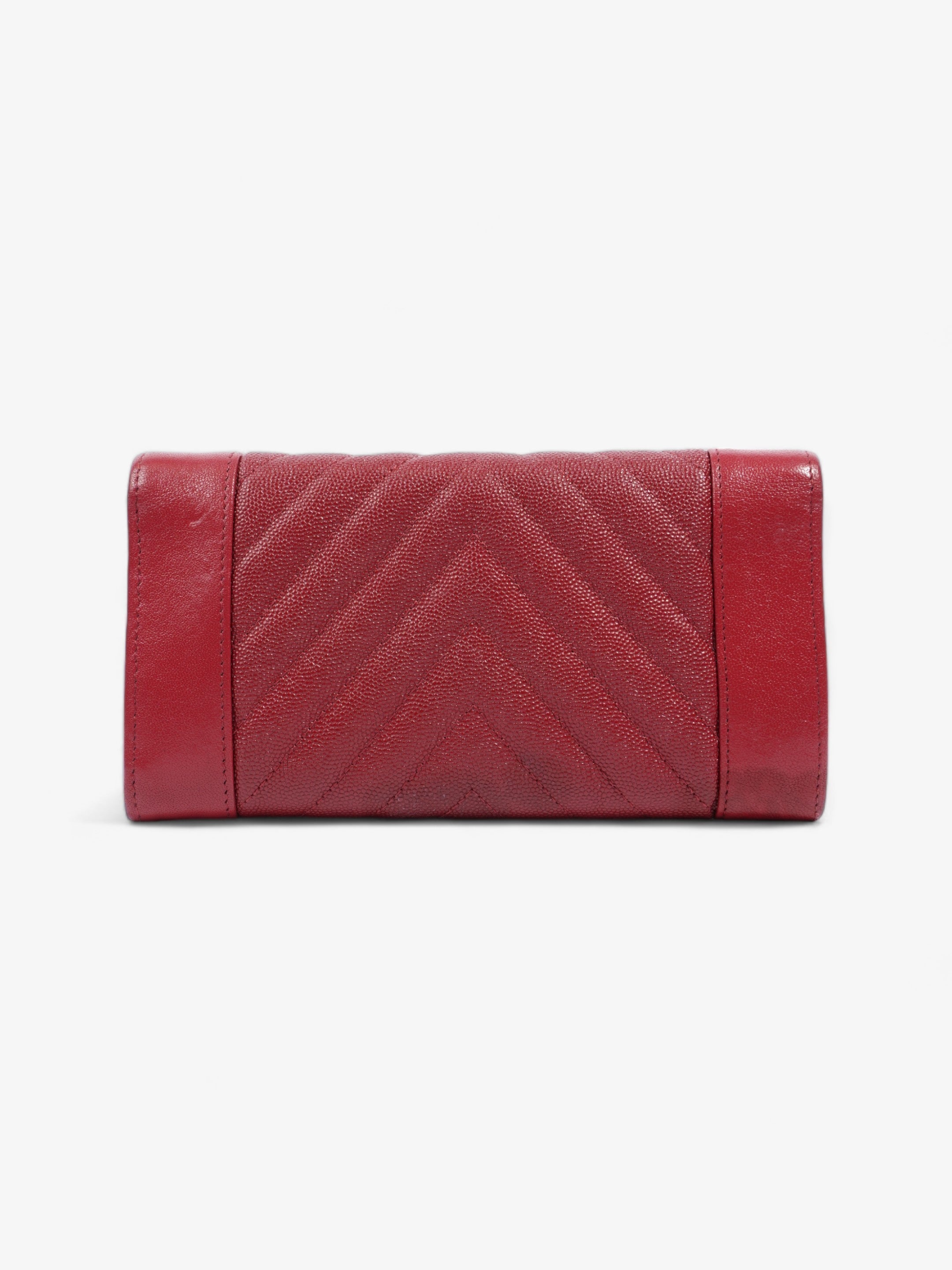 Chanel Mademoiselle Long Wallet Red Caviar Leather