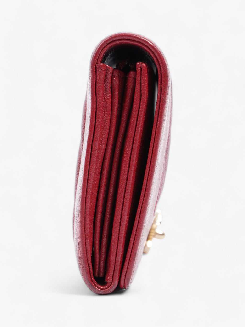 Chanel Mademoiselle Long Wallet Red Caviar Leather