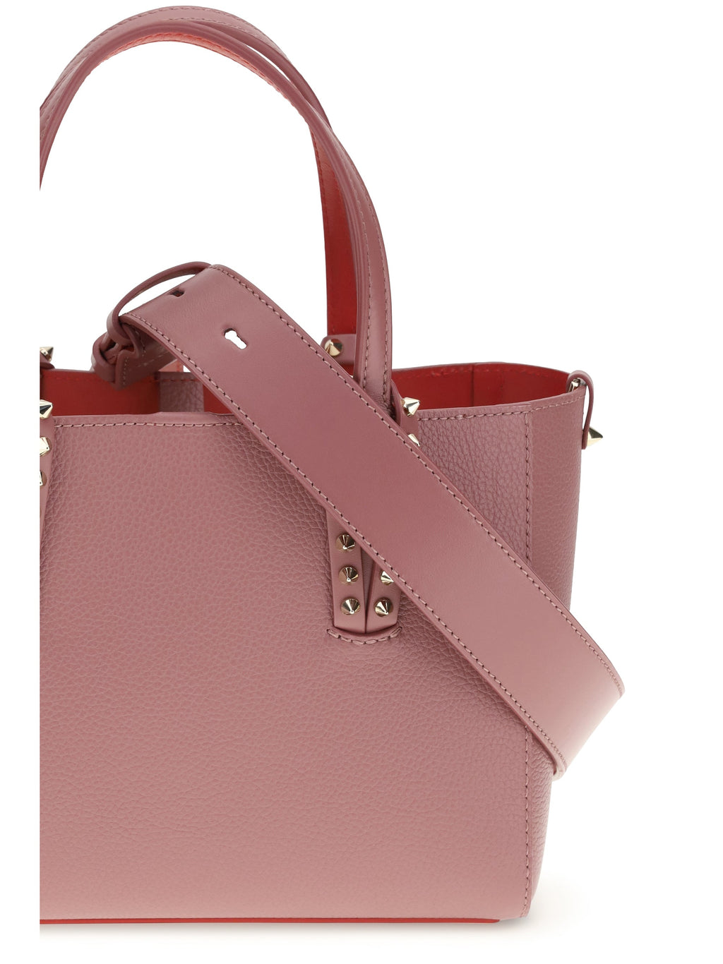 Christian Louboutin Women Leather Tote Bag With Spikes