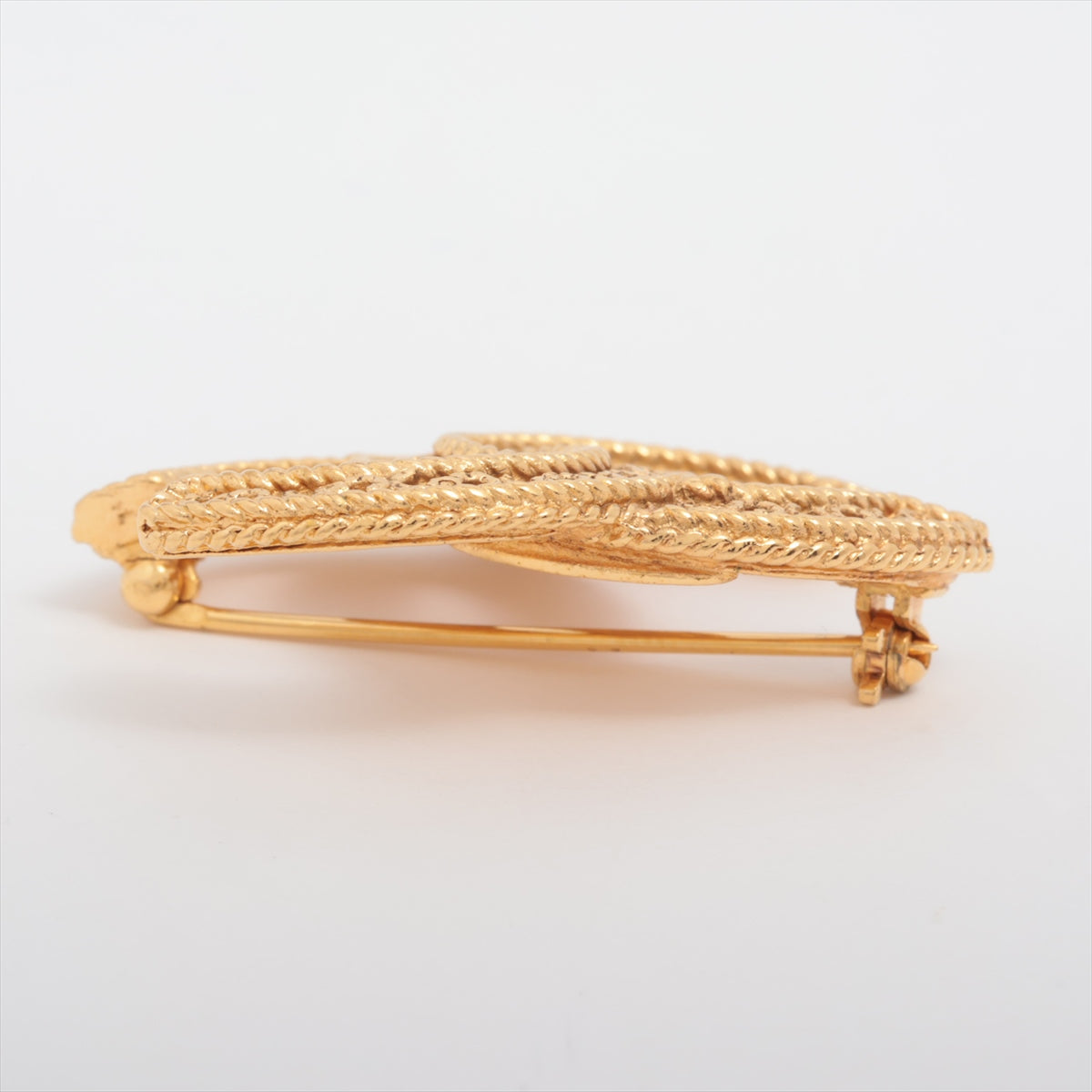 Chanel Coco Logo Gold Brooch Costume Jewellery
