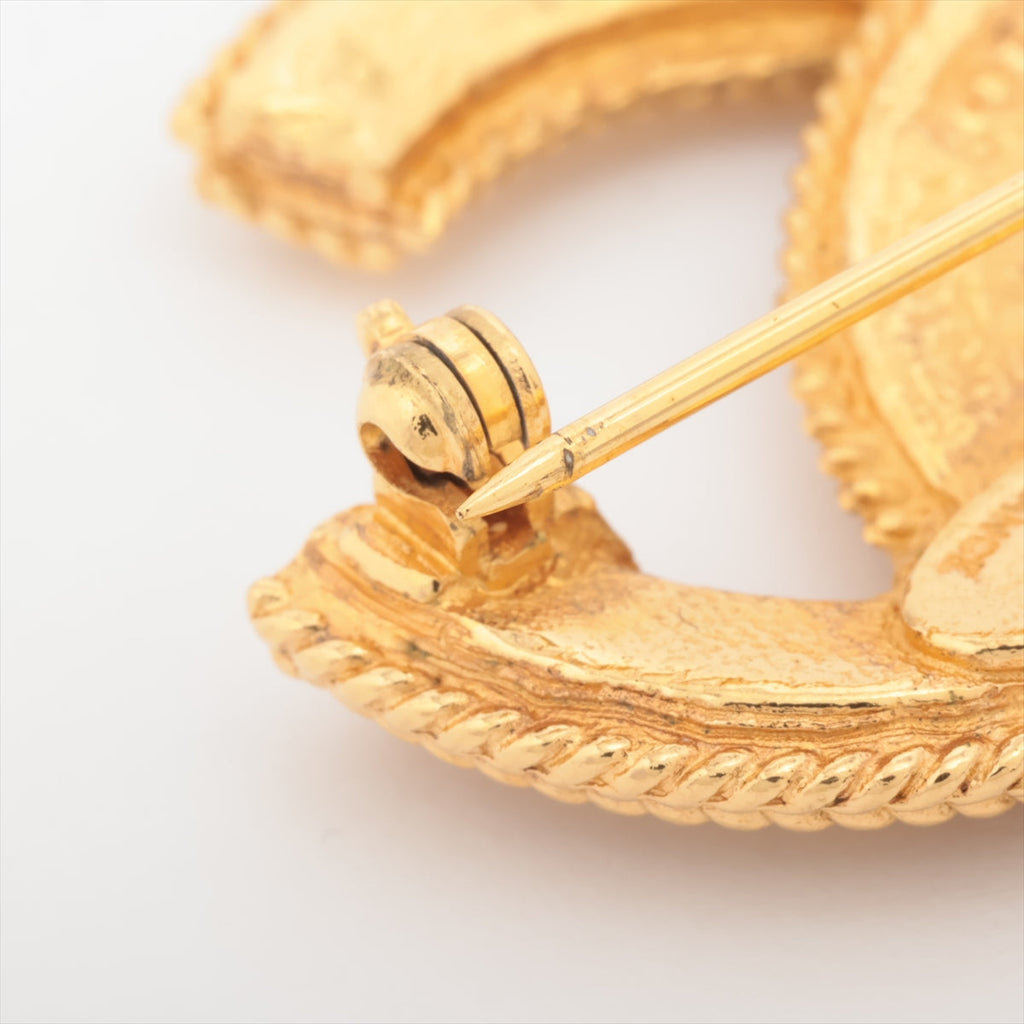 Chanel Coco Logo Gold Brooch Costume Jewellery