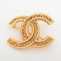 Chanel Coco Logo Gold Brooch Costume Jewellery