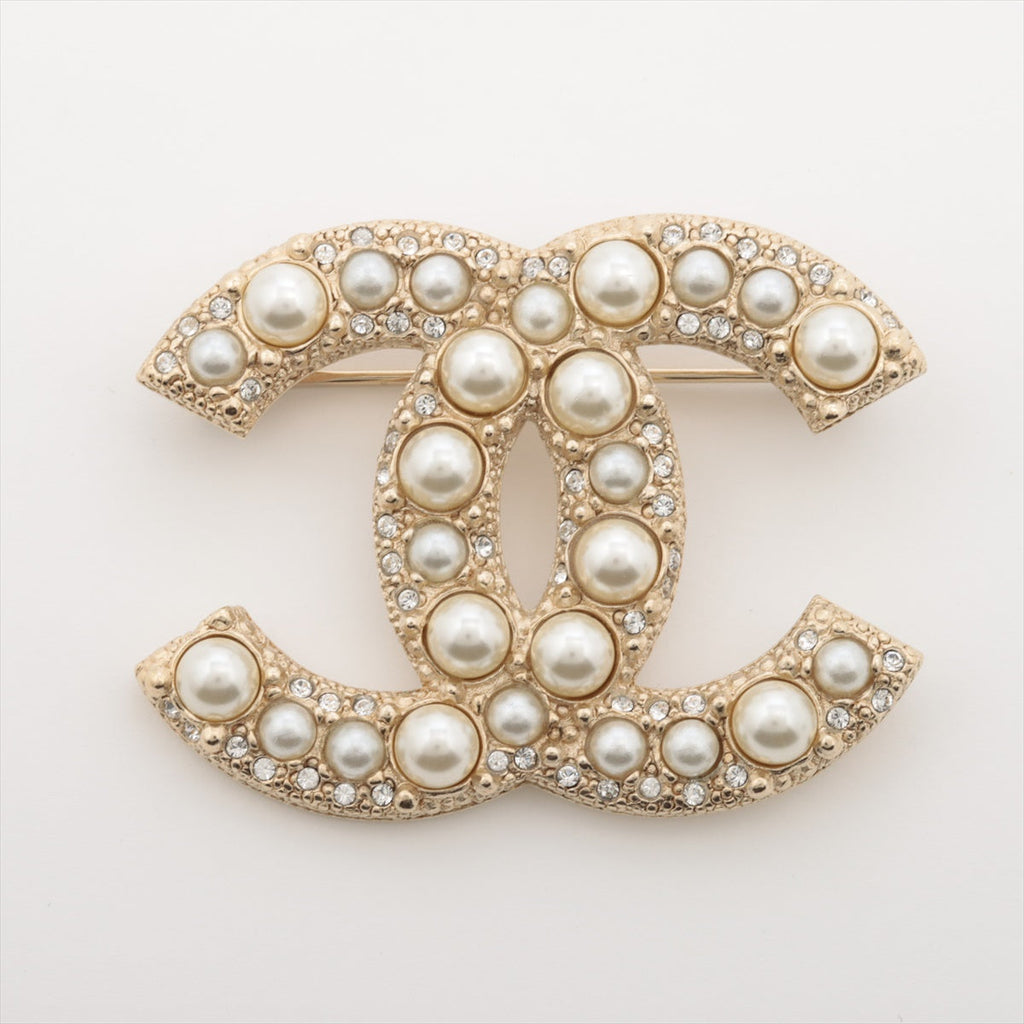 Chanel Coco Rhinestone Gold Brooch Costume Jewellery on hold