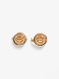 Christian Dior CD Clip On Earrings Gold Base Metal