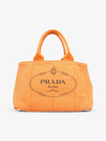 Prada Canapa Tote Orange Canvas Medium